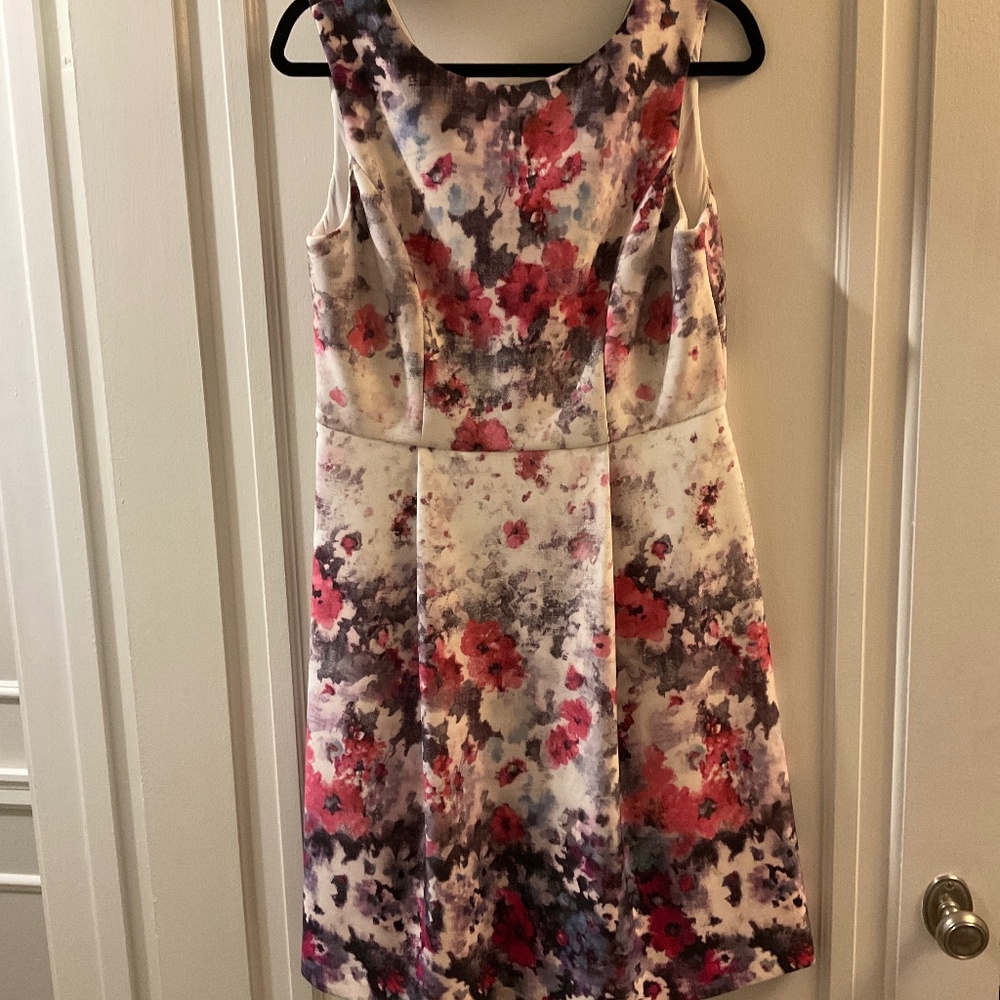 Adrianna Papell. Floral Jacquard Fit & Flare Dress sz 12